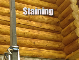  Conneaut, Ohio Log Home Staining